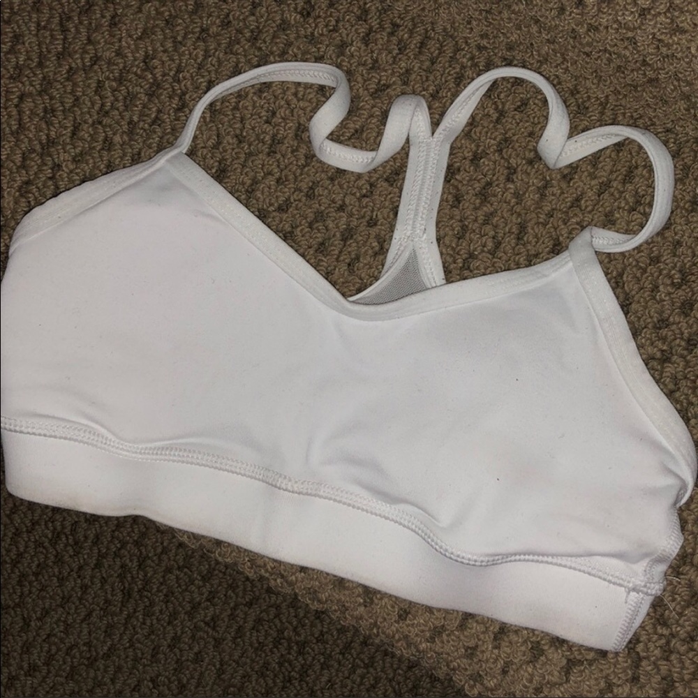 White Lulu Lemon Sports Bra